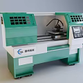 Green CNC Lathe Industrial Equipment by Ruizhou Machinery With Control Panel And Display Screen