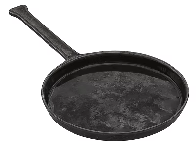 Durable Cast Iron Frying Pan For Kitchen Stovetop Cooking Use 3d model