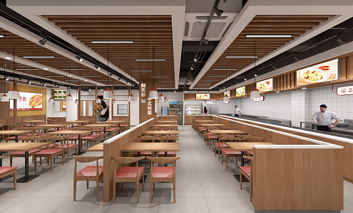 Modern Fast Food Restaurant Fast Food 3d model