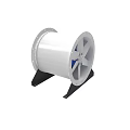 High Performance Axial Fan With White Casing Blades And Black Stand