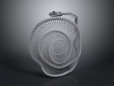 Elegant Spiral Metal Living Decor Item With Silver Twisted Structure And Modern Design 3d model