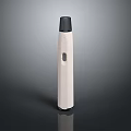 Sleek White Cylindrical Daily Use Product with Black Top and Middle Small Hole