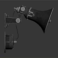 Commercial Equipment Wall Mounted Horn Speaker With Metal Bracket Black Finish Public Address