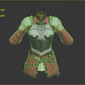 Game Movie Female Character Armor Featuring Silver Metal Pink Sleeves And Ornate Design