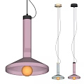 Modern Pendant Lights with Sleek Metallic Design and Illuminated Bulb for Interior Decor