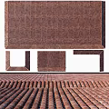 Different Types of Clay Roof Tiles with Various Shapes and Arrangements