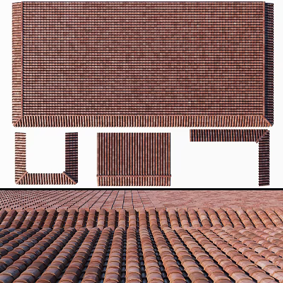 New Chinese Tile Roof Tiles 3d model New Chinese Tile Roof Tiles 3d model