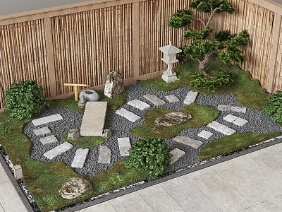 New Chinese Courtyard Landscape 3d model