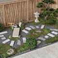 New Chinese Courtyard Landscape 3d model