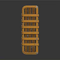 Multiple Orange Weapon Ammunition Cases With Metal Stripes And Rectangular Design 3d model