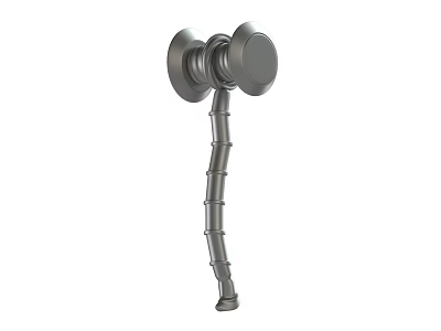 Silver Spiral Handle Hardware Hammer Tool with Durable Design for Professional Use 3d model