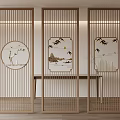 New Chinese-style screen partition 3d model
