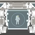 modern abyss mirror space capsule abyss mirror 3d model