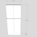Kitchen Cabinet Design Layout With Technical Drawing And Detailed Dimensions 3d model