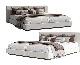 Double bed 3d model