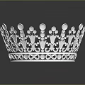 Silver Ornate Crown With Hollow Out Design Fashion Clothing Accessory