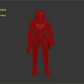 Futuristic Sci Fi Character In Advanced Armor With Helmet And Weapon