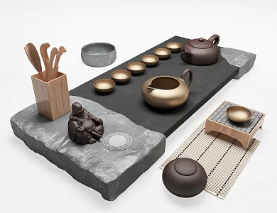 Modern Tea Set Tea Set Ornaments 3d model