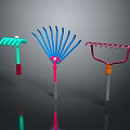 Agricultural Equipment Colorful Rakes With Various Tine Designs For Farming Tasks