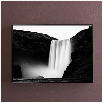 Modern Landscape Painting Black and White Landscape Waterfall Decorative Painting 3d model