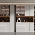 Modern Wine Cabinet 3d model