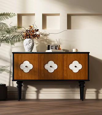 Modern Retro Side Cabinet French Retro Side Cabinet Modern Decorative Cabinet Modern Bucket Cabinet French Retro End Table 3d model