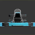 Advanced Aerospace Mechanical Device With Metallic Ring Structure And Blue Glowing Accents