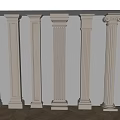 European Roman Column Gypsum Column European Square Column 3d model