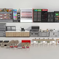 Commercial Refrigerators and Freezers with Display Cases and Shelves in Retail Store Setting
