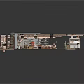 Vintage Attic Storage Room Interior With Tools Clay Pots Firewood Shelves And Lamps