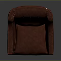 Leather Wingback Chair With Diamond Tufted Back Red Cushion Seat And Wooden Legs