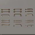 Brass Furniture Handles With Various Designs For Cabinet And Drawer