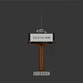 Industrial Equipment Billboard Structure With Red Metal Pole Base Support And Top Antenna Device