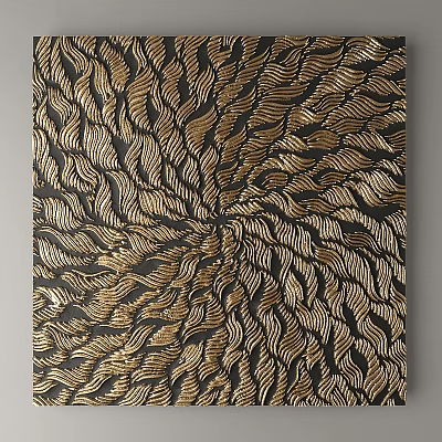 Middle Ancient Metal Wall Decorations Creative Wall Decorations Light Luxury Wall Decorations 3d model