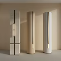 Modern Decorative Columns With Different Materials And Built In Lighting 3d model