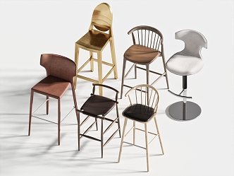 Modern Bar Chair High Stool Bar Chair 3d model