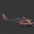 Futuristic Red Winged Spacecraft With Sci Fi Design For Cosmic Exploration