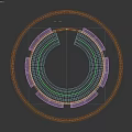 Art Installation Featuring Circular Illuminated Edge Pet Clinic Center Text And Multi Layer Base