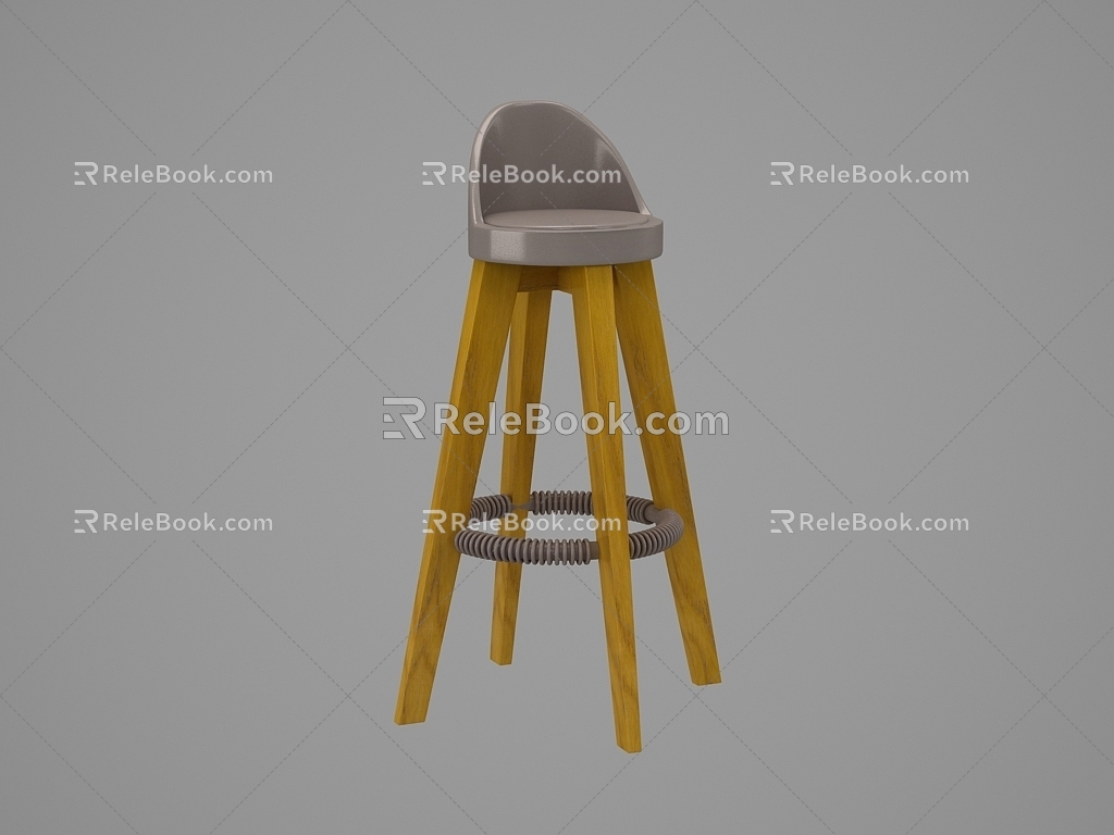 American Bar Stool 3d model