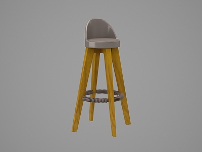 American Bar Stool 3d model