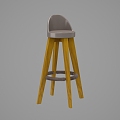 American Bar Stool 3d model