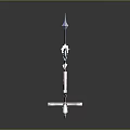 Cold weapons Sword Axe Hook Fork Spear Trident Melee Weapon Military 3d model