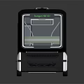 Modern bus minibus minivan driverless bus 3d model