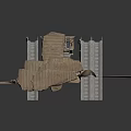 Mechanical Structure Featuring Metal Frame Stone Base Platform And Support Beams
