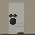Modern White Washing Machine With Double Drum And Storage Drawers Design