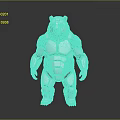 Futuristic Mechanical Bear 3D Model With Armored Body And Metallic Texture