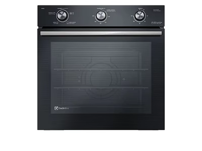 Sleek Modern Black Home Appliance Oven With Knob Control And Glass Door Design 3d model