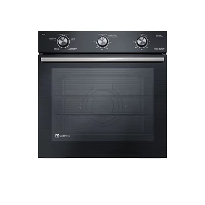 Sleek Modern Black Home Appliance Oven With Knob Control And Glass Door Design 3d model
