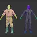 Light Brown Separate Work Clothes And Dark Green Coveralls With Boots As Daily Life Essentials
