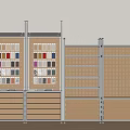 Metal Frame Storage Shelving Units With Wooden Drawers Shelves Pegboard Panels For Colorful Items